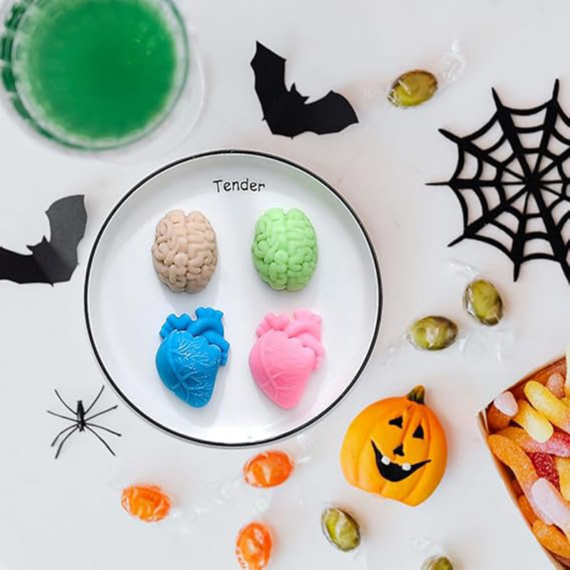 Candle Making Jelly - Human Brain And Heart Silicone Molds
