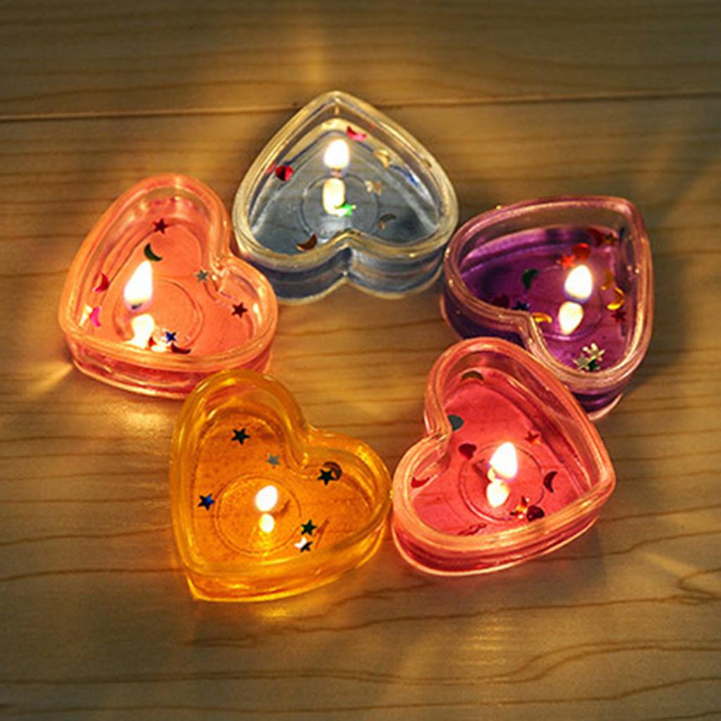 Candle Making Event - Transparent Heart Tealight Cups Candle Mold