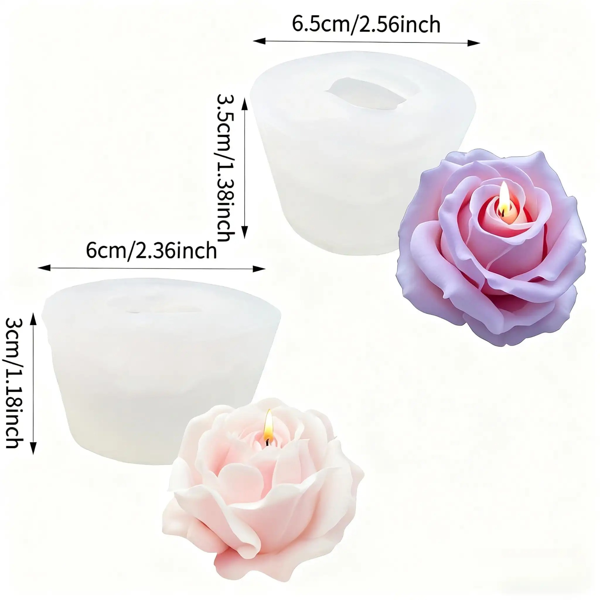 2-Piece Romantic 3D Rose Silic - Candle Making Jelly review and price