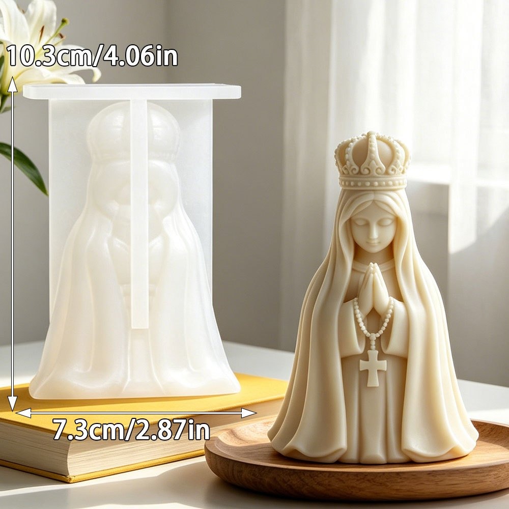 3D Crown Virgin Mary Silicone  - Candle Making Jelly review and price
