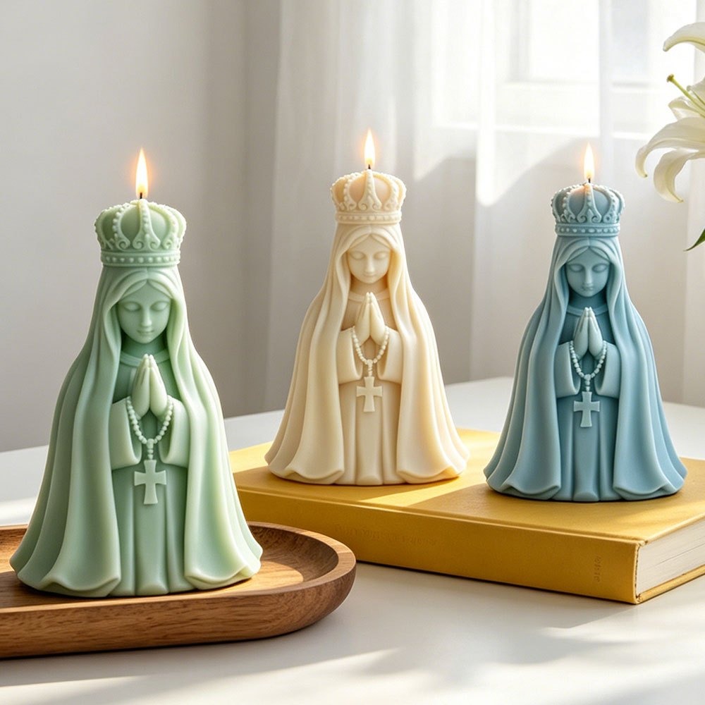 3D Crown Virgin Mary Silicone  - Candle Making Jelly review and price