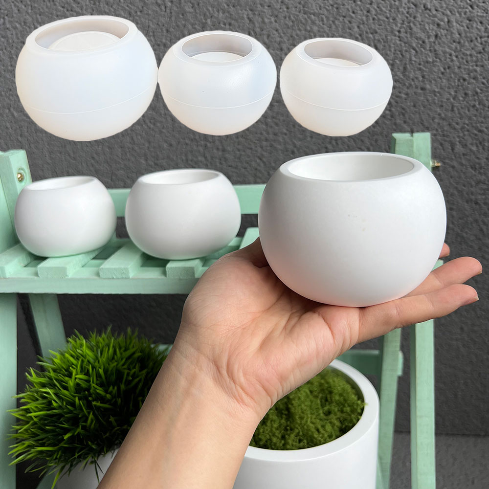 3pcs Round Flower Pot Silicone - Candle Making Uk review and price