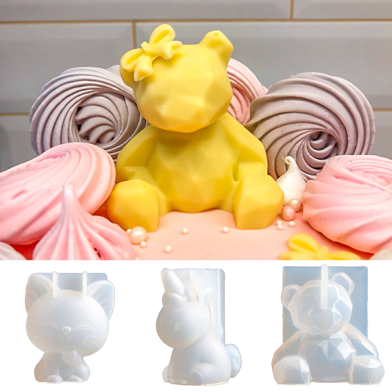 3D Stereo Bear Silicone Mold D - Candle Making Jelly review and price