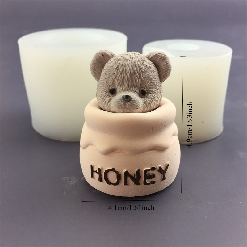 Cute Bear Honey Jar Silicone C - Candle Making Activity review and price